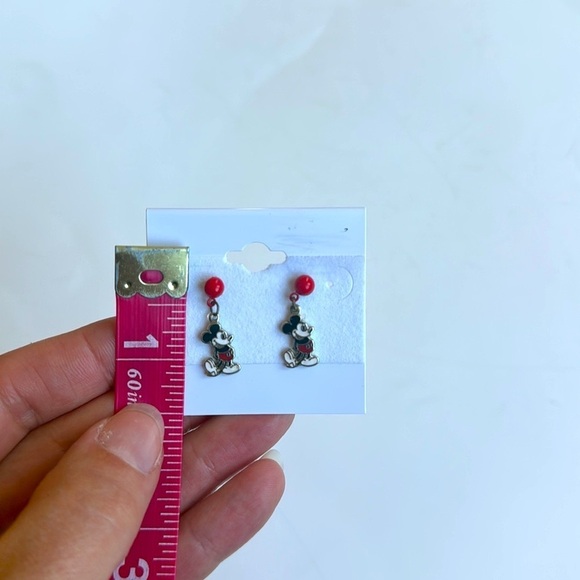 Vintage Disney Mickey Mouse Dangle Earrings with Red Accents - Picture 5 of 5